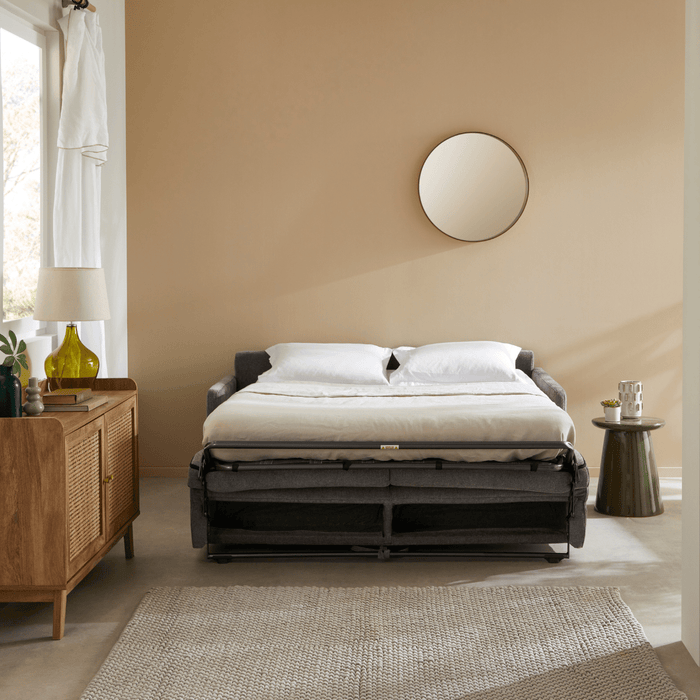 Calicosy - Slaapbank 3-zits in stof COSENZA - Grijs