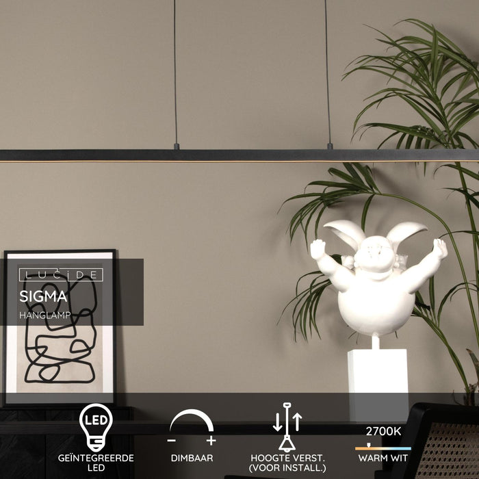 Lucide SIGMA Hanglamp - Zwart