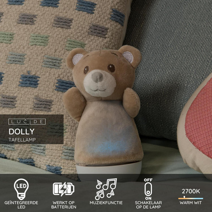 Lucide DOLLY Tafellamp - Bruin