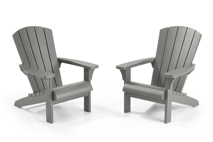 Keter Troy Adirondack Tuinstoel - set van 2 - 85x80x96,5cm - Grijs