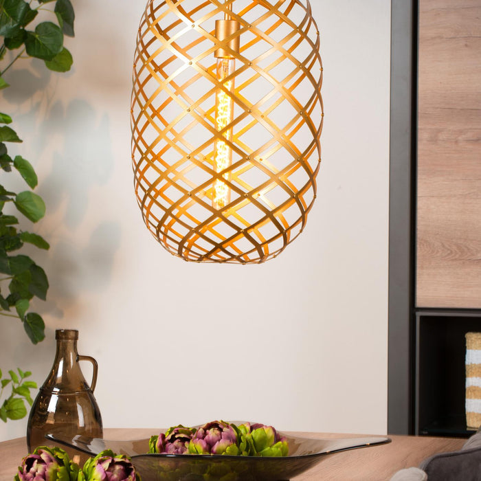 Lucide WOLFRAM Hanglamp - Mat Goud | Messing