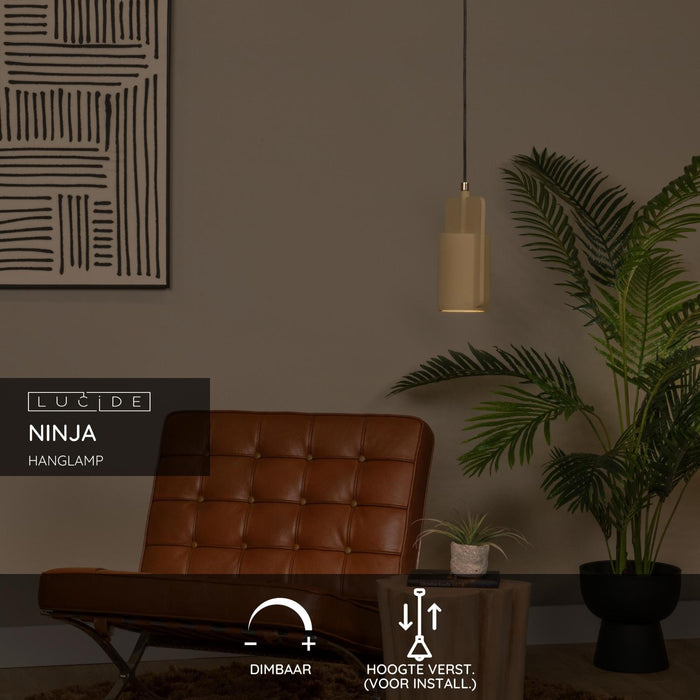 Lucide NINJA Hanglamp - Geel