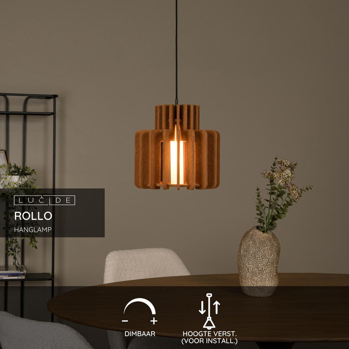 Lucide ROLLO Hanglamp - Terracotta