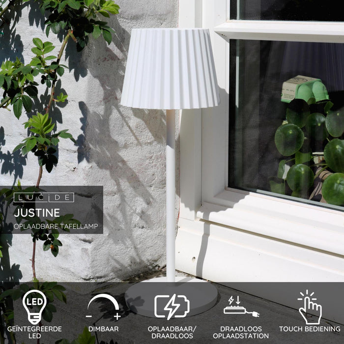 Lucide JUSTINE Tafellamp - Wit