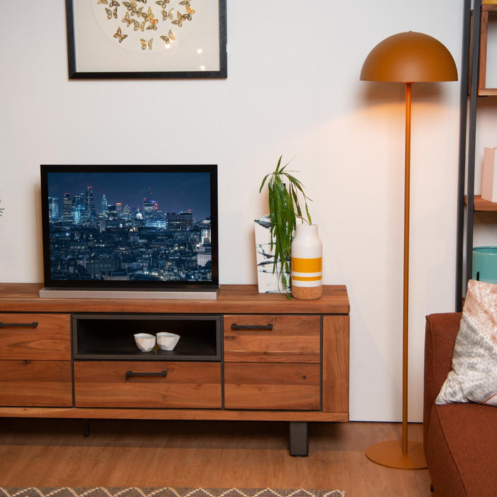 Lucide SIEMON Vloerlamp - Okergeel