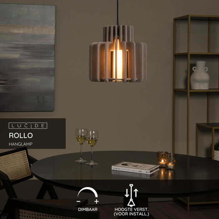 Lucide ROLLO Hanglamp - Taupe