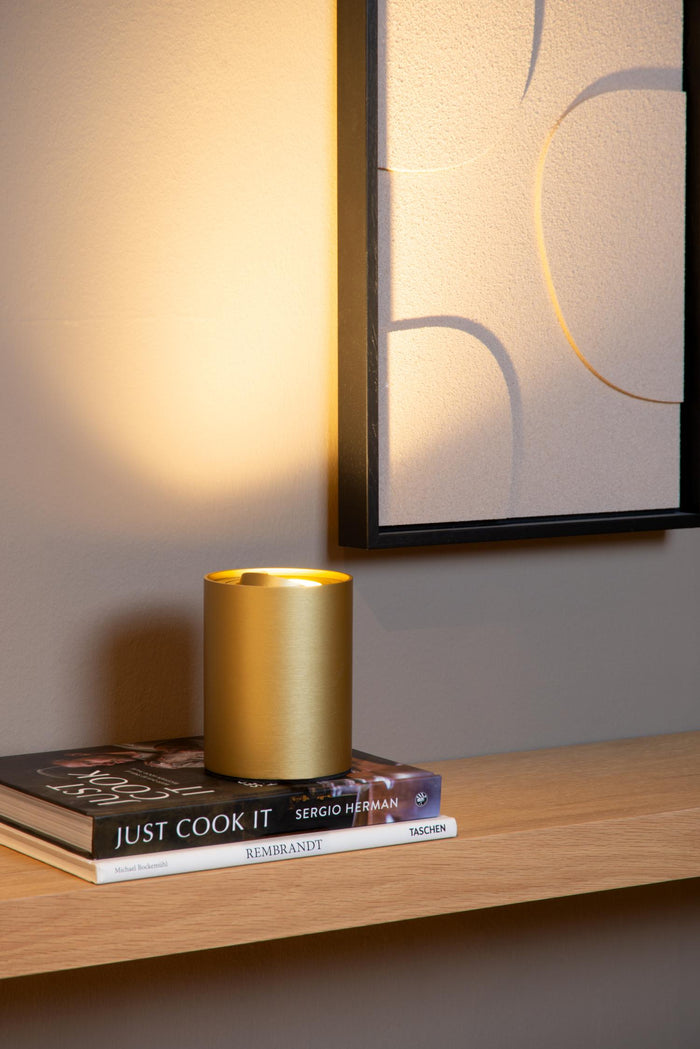 Lucide TUBE Tafellamp - Mat Goud | Messing