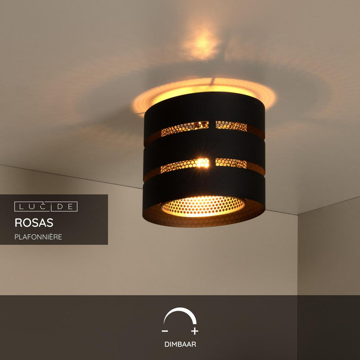 Lucide ROSAS Plafonnière - Zwart