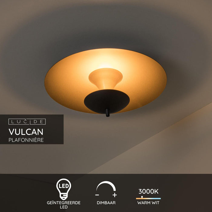 Lucide VULCAN Plafonnière - Zwart