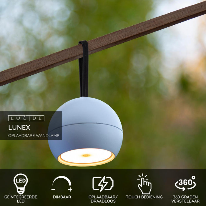 Lucide LUNEX Wandlamp - Wit