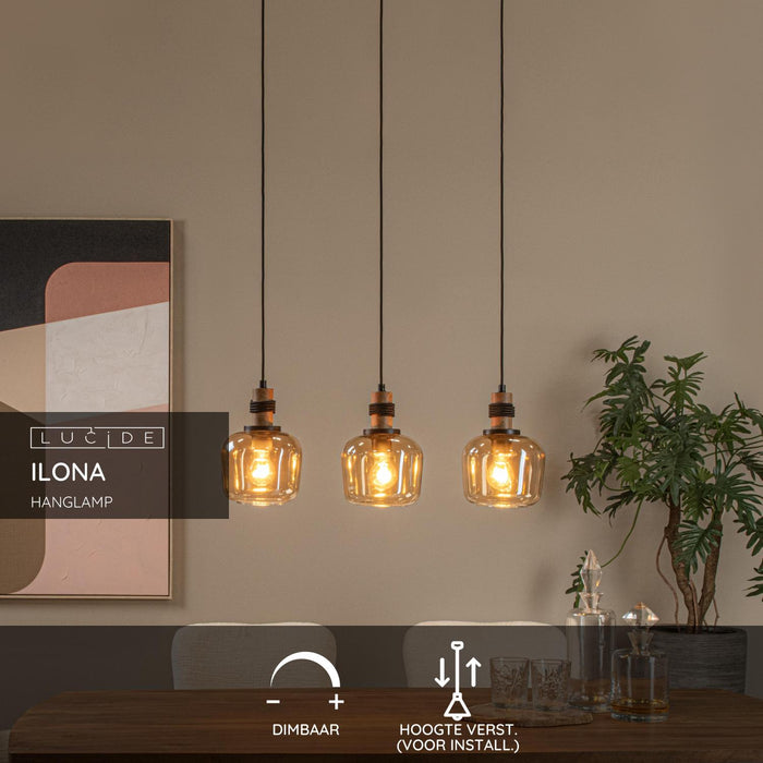 Lucide ILONA Hanglamp - Amber