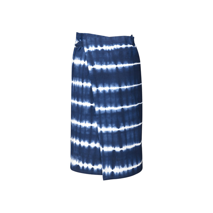 vtwonen - Schort Tie Dye - Sloof - Keukenschort - Blauw, Wit - 91x93cm