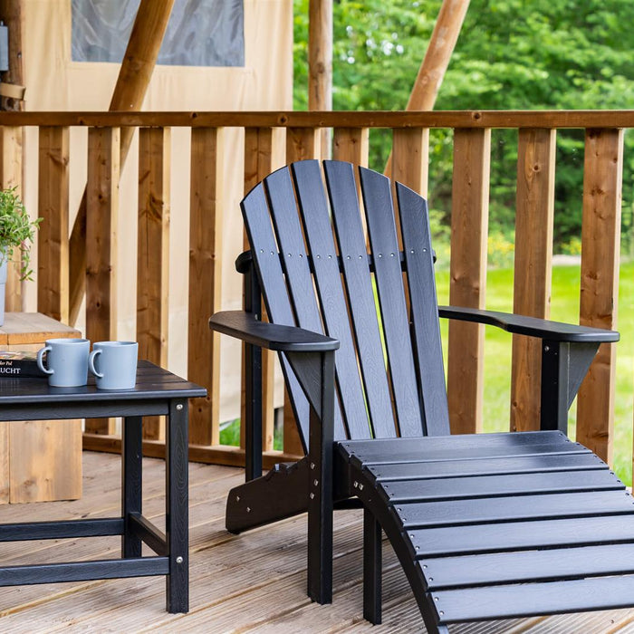 Adirondack tuinstoel Montreal met voetenbankje