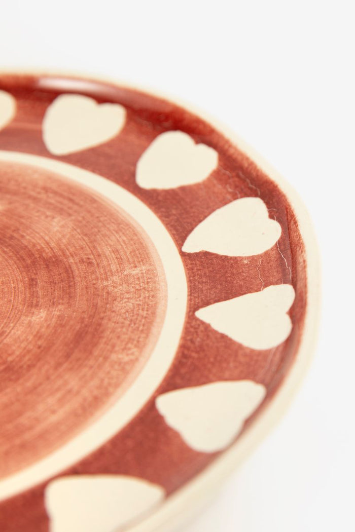 Sissy-Boy Roze dinerbord met hartjes