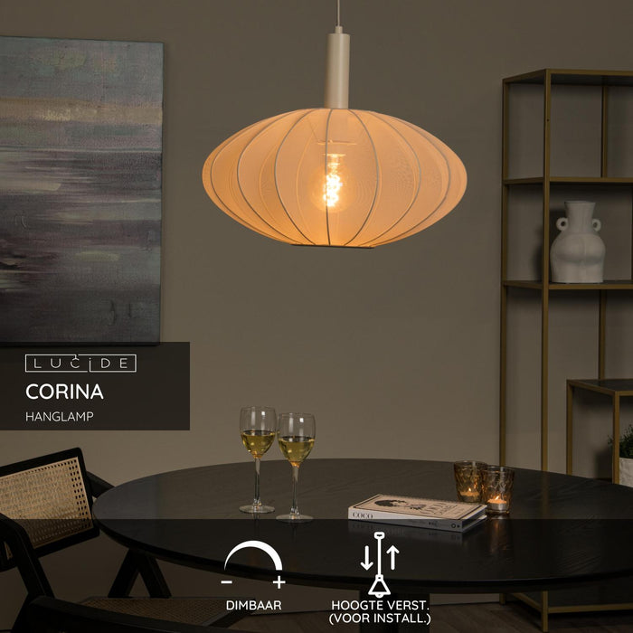 Lucide CORINA Hanglamp - Beige
