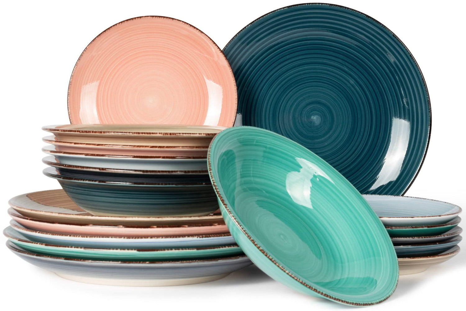 Studio Tavola Serviesset Barbados - 18-delig | 6 personen - 6 dinerborden, 6 diepe borden en 6 ontbijtborden