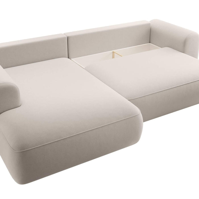 NADUVI Collection Hoekbank Philipa Big links velvet met slaapfunctie