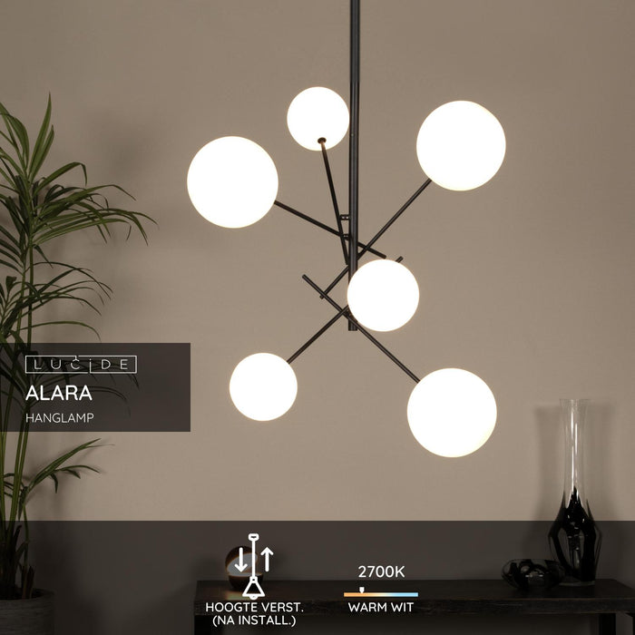 Lucide ALARA Hanglamp - Zwart