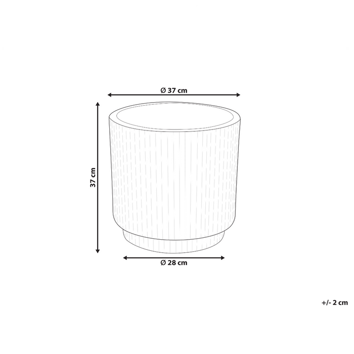 Beliani - DARIA - Bloempot - Taupe - 37 cm - Kleivezels