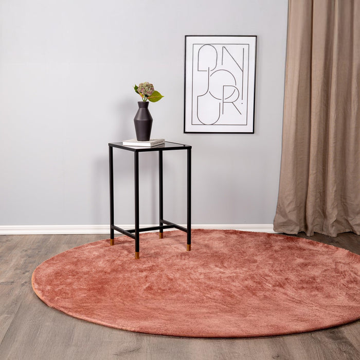 Fjôrd - Bijzzettafel Zwart|Goud 40cm - Glas - Dipp