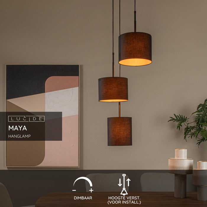 Lucide MAYA Hanglamp - Zwart