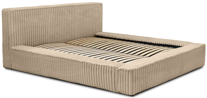Trae Mobler Melody 140 x 200 cm Gestoffeerd Bed Beige