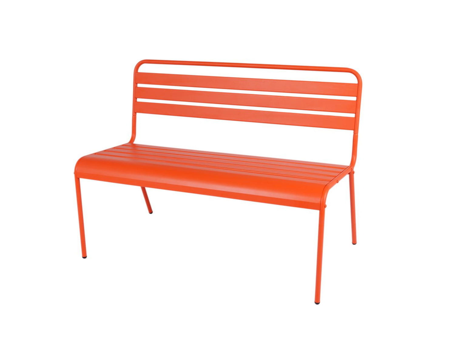 Metalen tuinbank 120 cm oranje