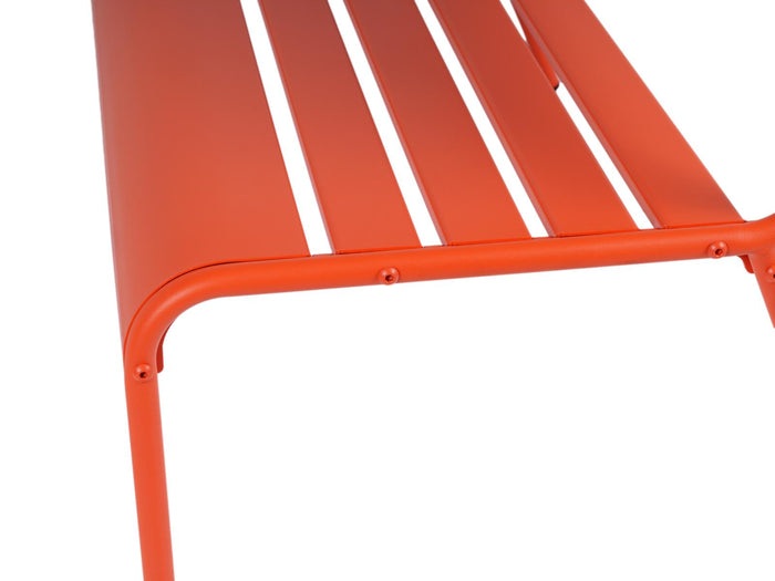 Metalen tuinbank 120 cm oranje