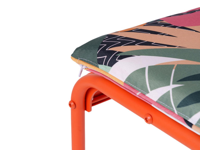 Metalen tuinbank 120 cm oranje