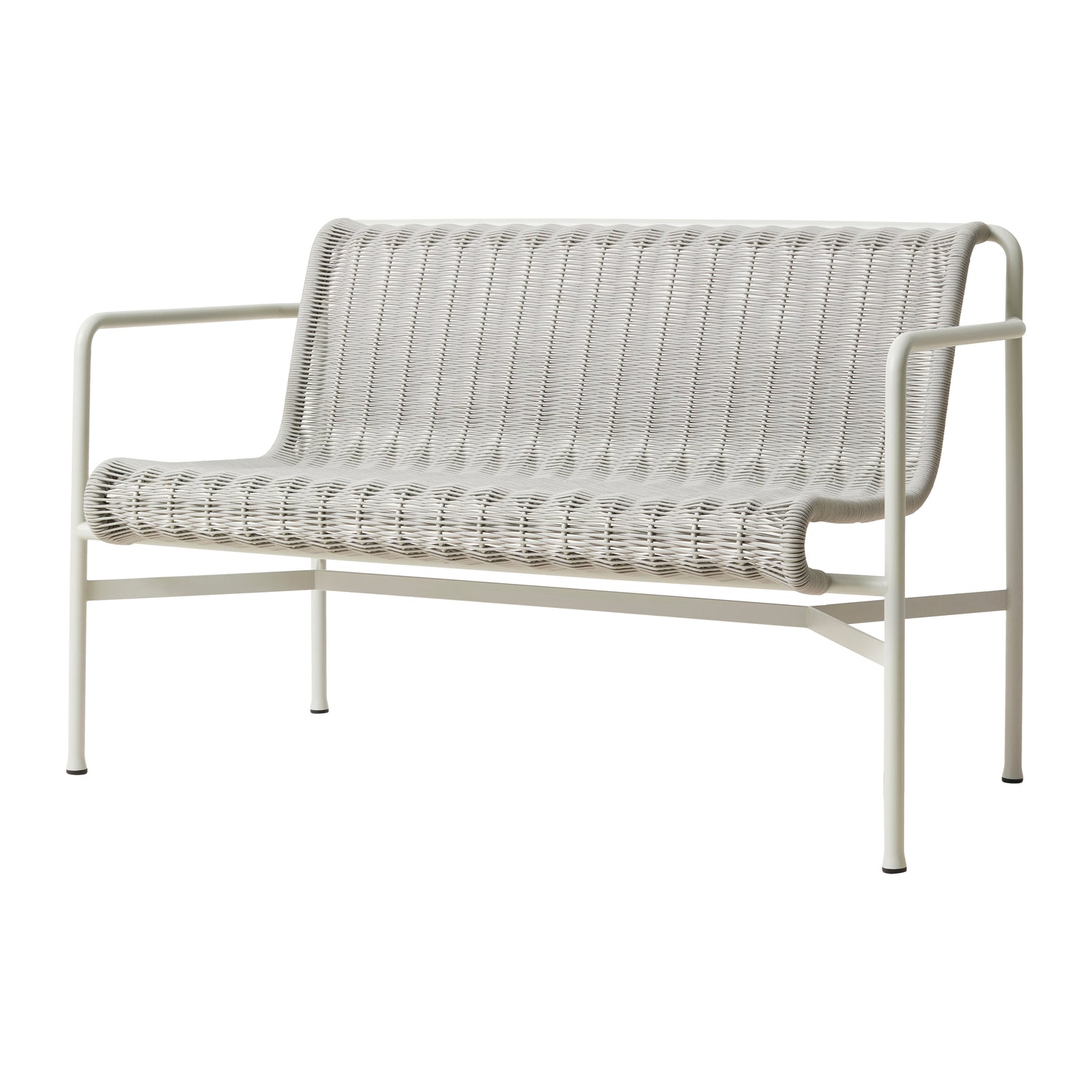 HAY Palissade Cord Tuinbank 2,5-zits met Armleuning - Lichtgrijs