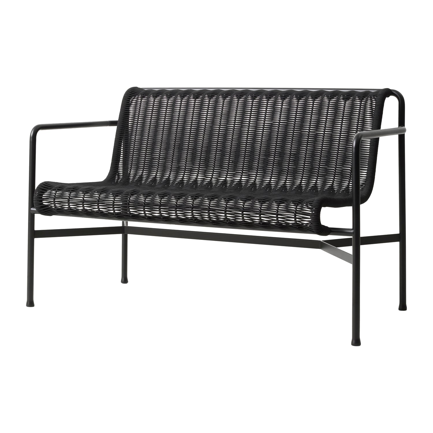 HAY Palissade Cord Tuinbank 2,5-zits met Armleuning - Antraciet