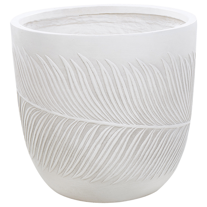 Beliani-FTERO-Bloempot-Gebroken wit-42 x 42 x 40 cm-Kleivezel