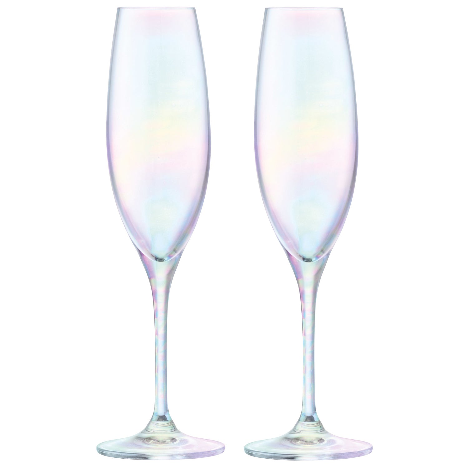 L.S.A. - Polka Champagne Flute 225ml Mother of Pearl Set van 4 Stuks