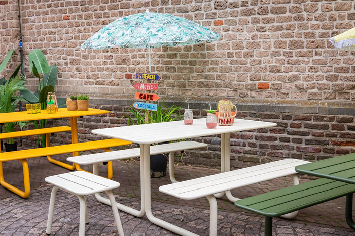 MaximaVida metalen picknicktafel Max ivoor