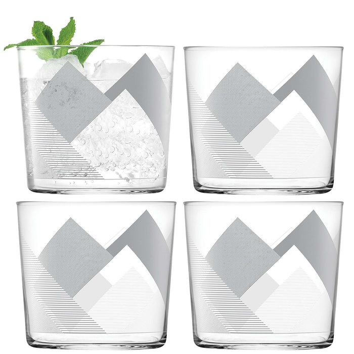 L.S.A. - Peaks Tumbler Glas 310 ml Set van 4 Stuks