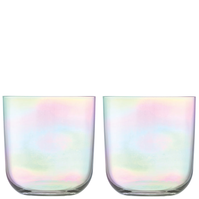L.S.A. - Polka Tumbler 420ml Mother of Pearl Set van 4 Stuks