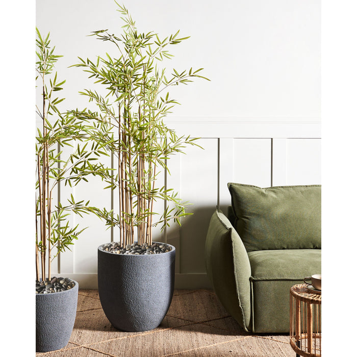 Beliani - KANNIA - Bloempot - Lichtgrijs - 46 cm - Klei-vezelmengsel