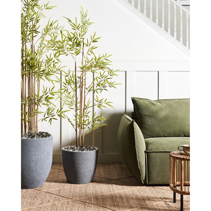 Beliani - KANNIA - Bloempot - Lichtgrijs - 36 cm - Klei-vezelmengsel