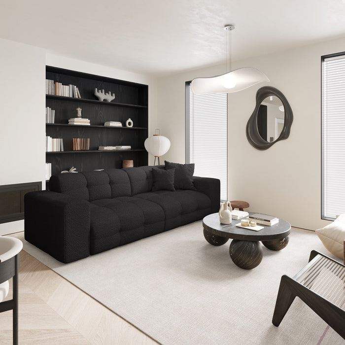 4-zitsbank bouclette donker antraciet 230cm