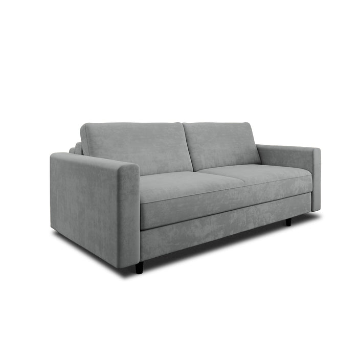 Express slaapbank dunlopillo fluweel beton grijs 140cm