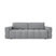 4-zits slaapbank met boxzitting in betongrijze geweven stof