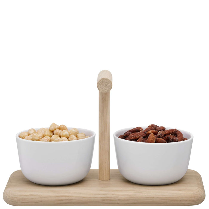 L.S.A. - Dine Serveerplank met 2 Schalen Diep