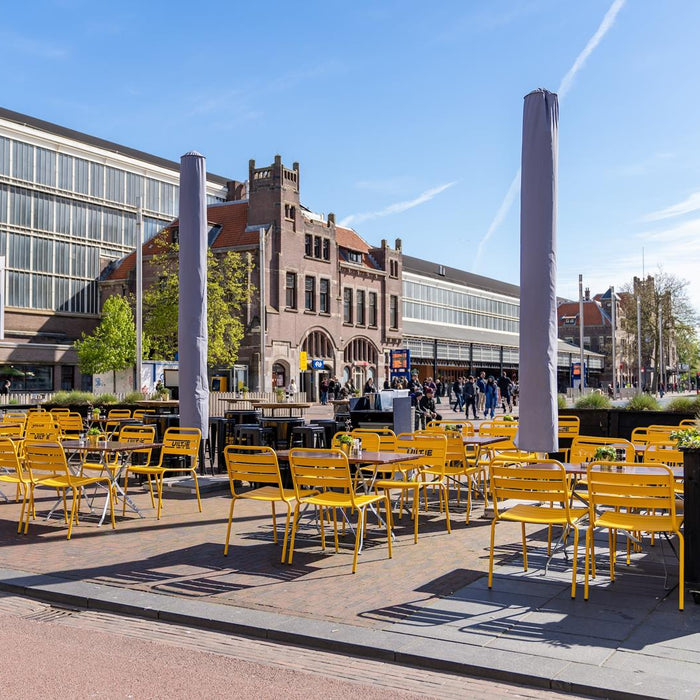 Metalen tuinstoel Max XXL okergeel