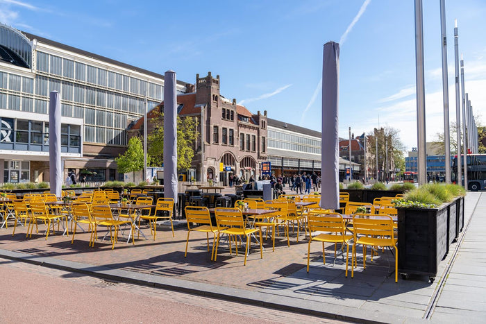 Metalen tuinstoel Max XXL okergeel