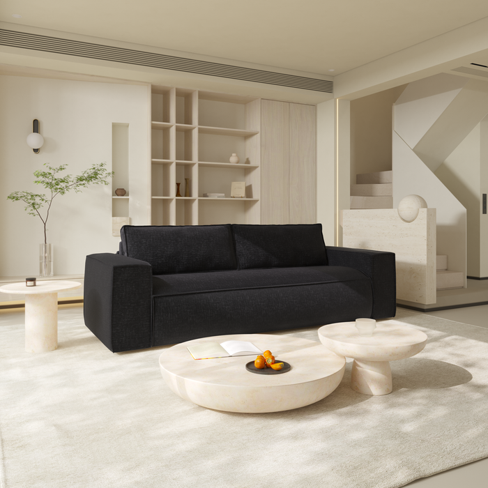 Express slaapbank met antraciet fluwelen matras 140cm