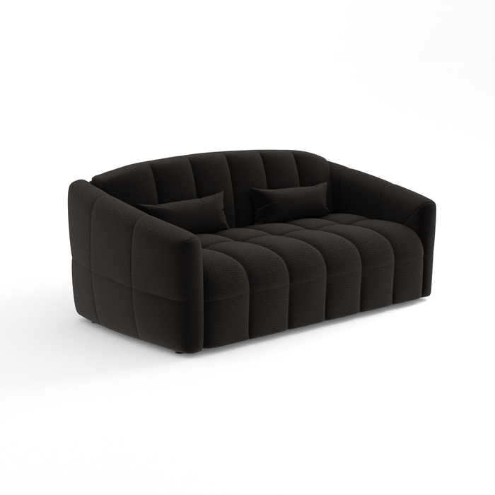 Express slaapbank met bouclette matras in donker antraciet 160cm