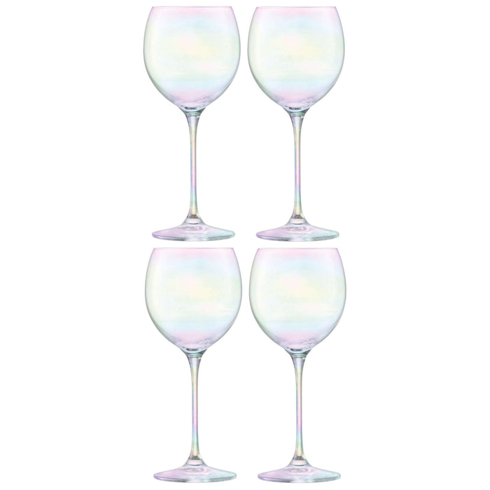 L.S.A. - Polka Balloon Glas 525ml Mother of Pearl Set van 4 Stuks