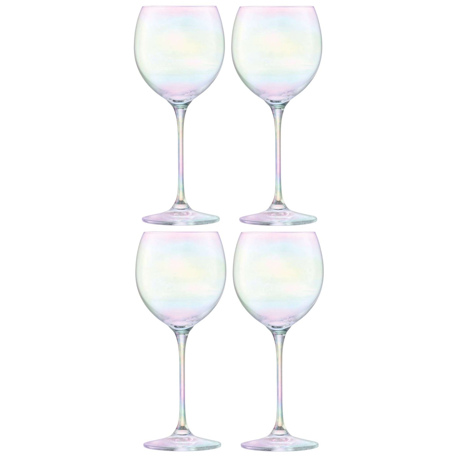 L.S.A. - Polka Balloon Glas 525ml Mother of Pearl Set van 4 Stuks