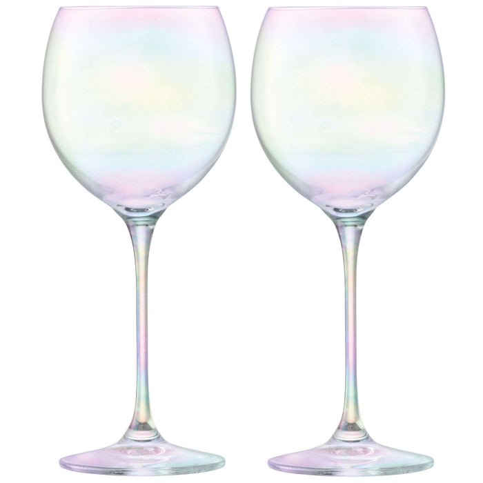 L.S.A. - Polka Balloon Glas 525ml Mother of Pearl Set van 4 Stuks