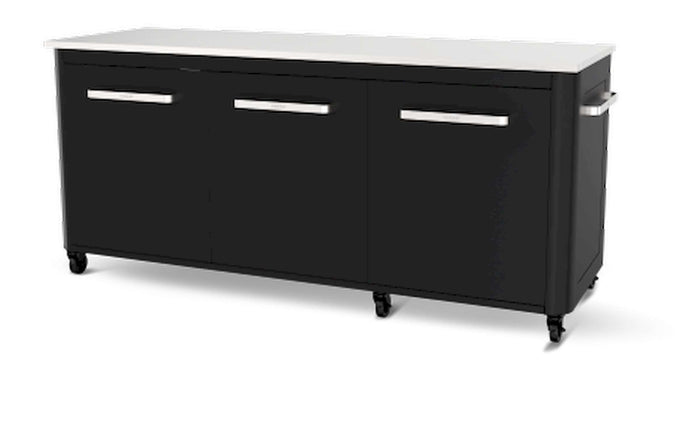 Cozze - Werkbank 3 Deurs en 6 Wielen met Opklapbare Werktafels 180 cm